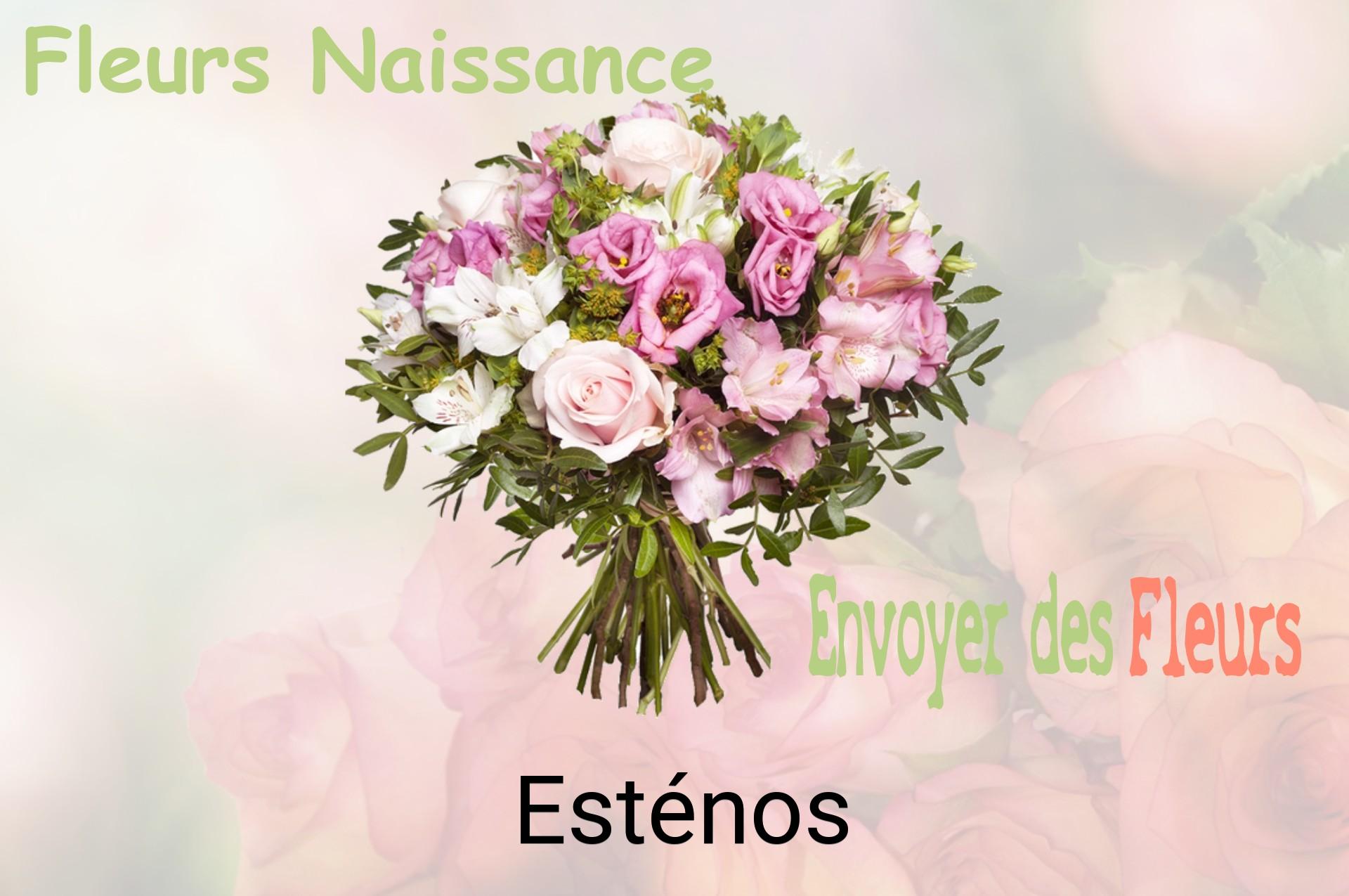 Bouquet de fleurs de naissance livré à Esténos
